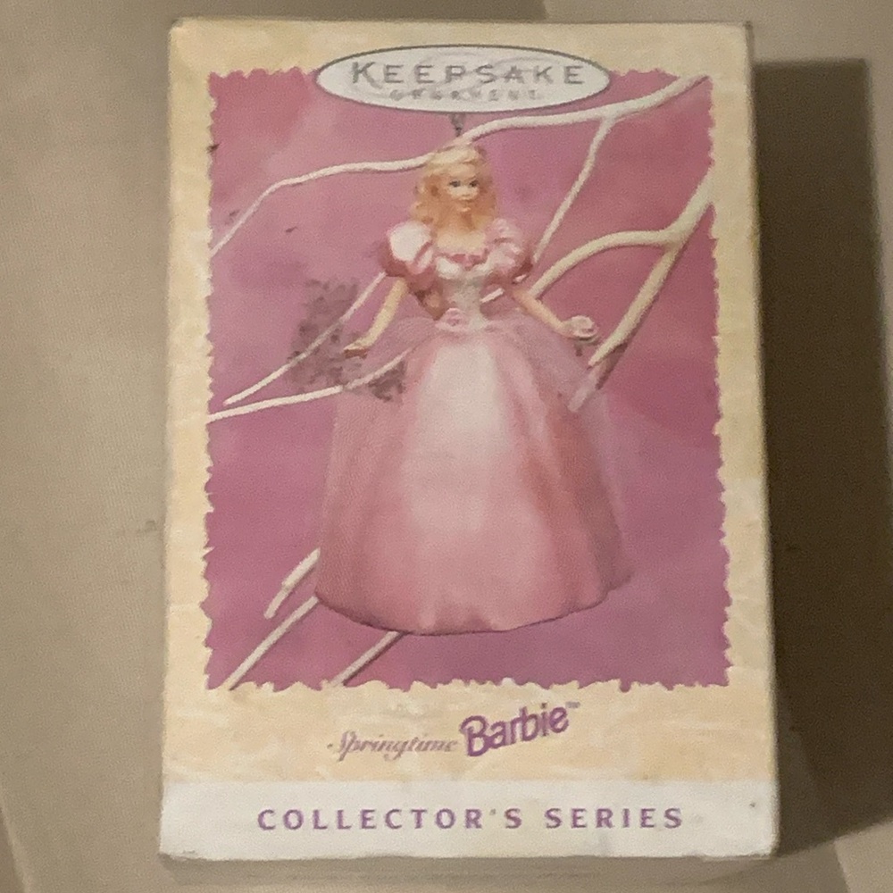Hallmark springtime Barbie 1996 Easter Collection Ornament in Pink